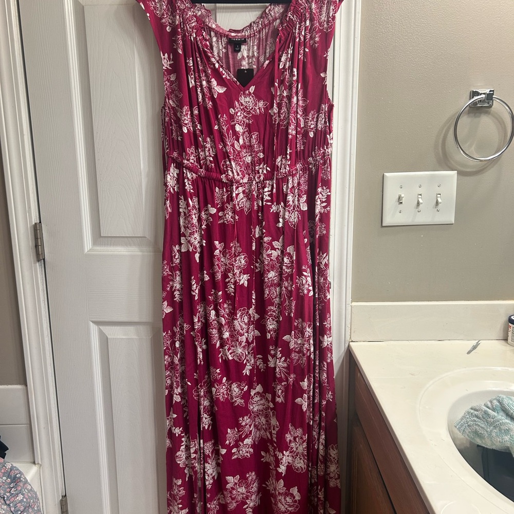 Torrid Pink and White Floral Dress